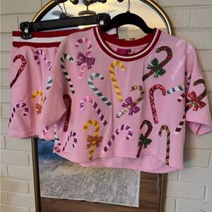 QUEEN OF SPARKLES Pink Candy Cane Set